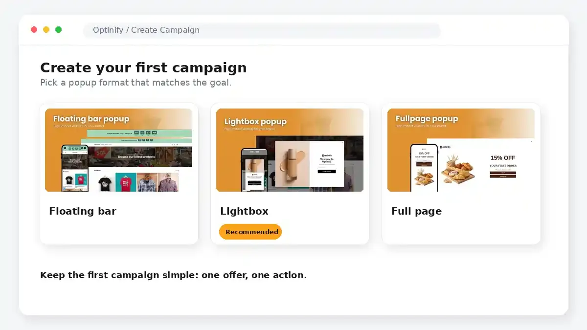 Optinify popup templates