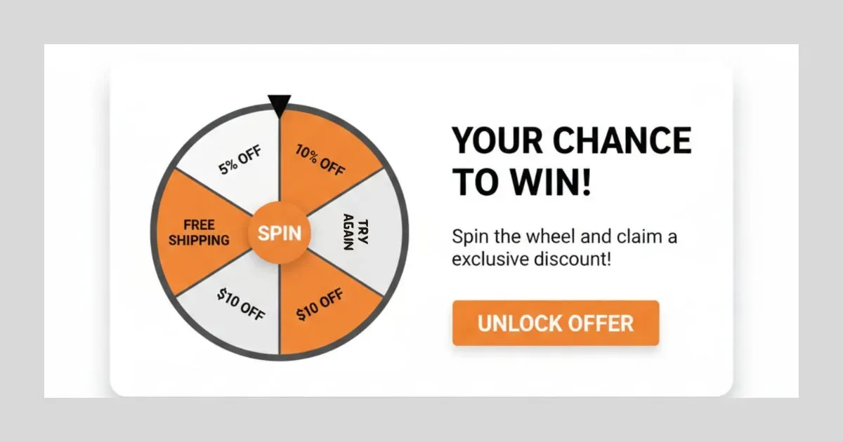 Gamified coupon wheel for online store engagement
