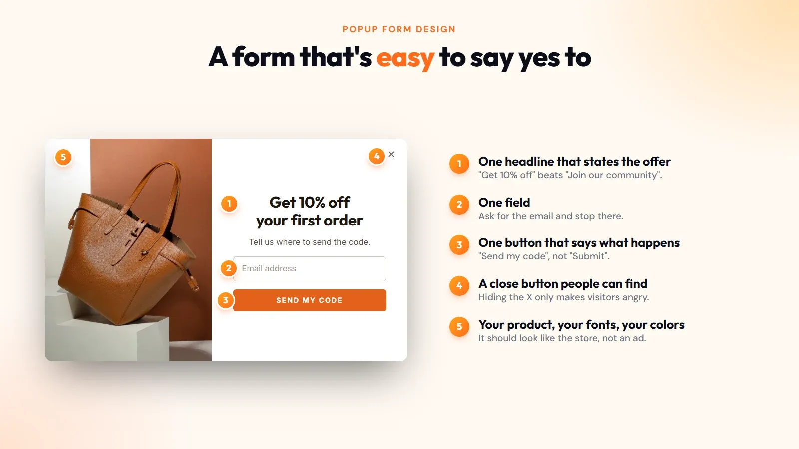 A form that's easy to say yes